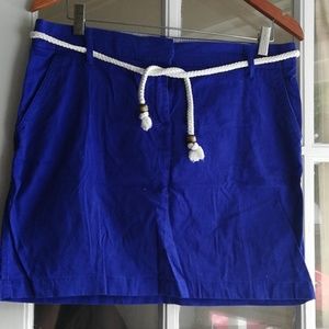 Nautical look skirt with rope belt